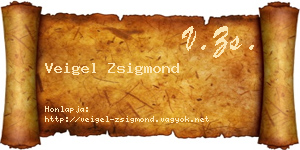 Veigel Zsigmond névjegykártya
